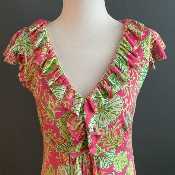 NWOT Lilly Pulitzer tropical flowers silk sun dress - Picture 1 of 12